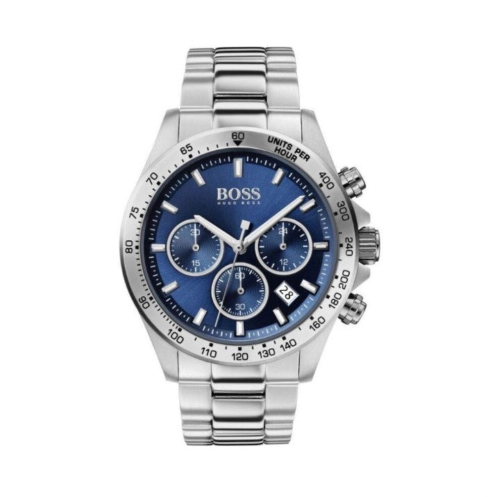 Hugo Boss Men's Hero Sport Luxury Watch - Blue & Silver